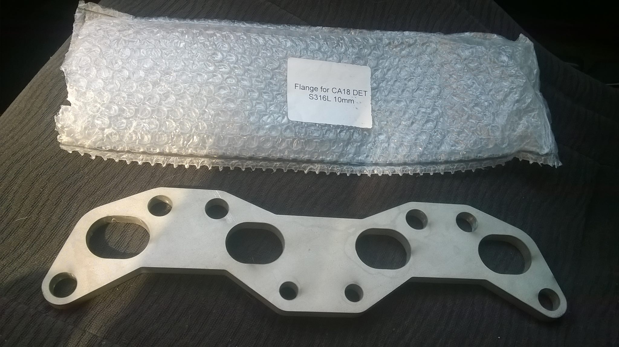 Custom exhaust manifold flange, used for custom exhaust mani